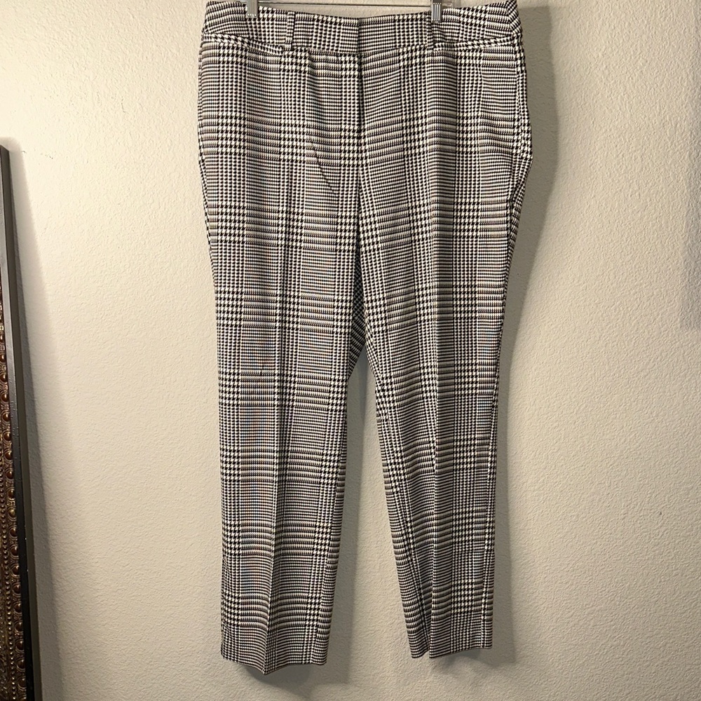 Lane Bryant Black and White Checkered Straight Leg Pants